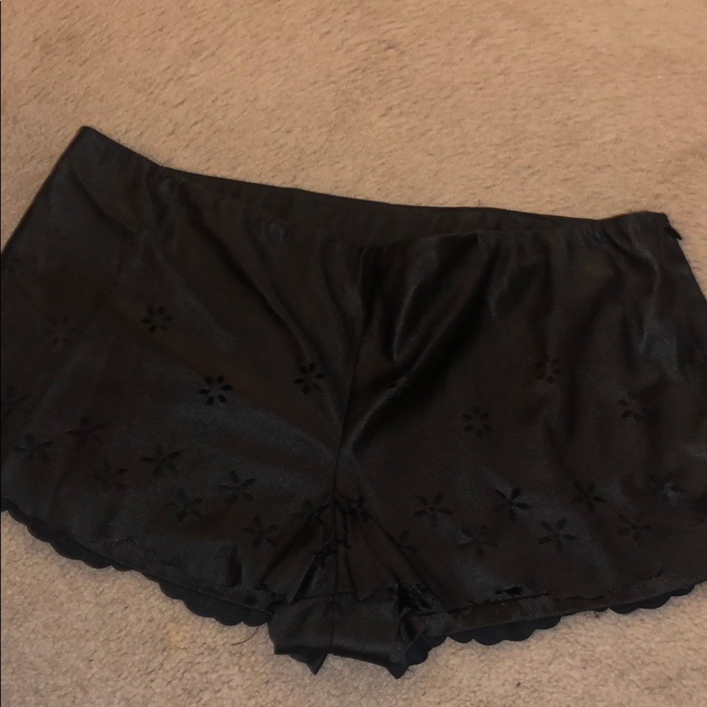 Bebe Black Faux Leather Shorts